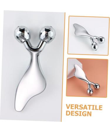 Beavorty 2pcs Dolphin Scraping Board Tools Walker Face Massage Roller Eye Manual Roller for Lady Facial Rollers Face Roller Facial Massaging Tool Stainless Steel Woman Double Head Massager 11.40X4.70X3.00CMx2pcs Silverx2pcs - Buy Online on SooperMarket.com