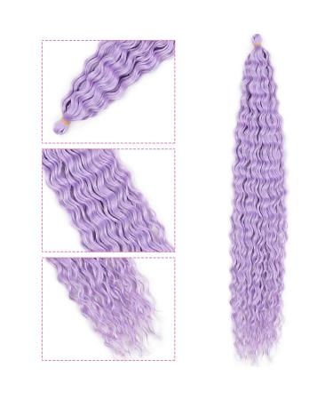 DSoar 30 Purple Deep Twist Crochet Hair - 3 Packs Ocean Wave Curly Bohemian Braids | Synthetic Hair Extensions for Women & Girls - Buy Online on SooperMarket.com