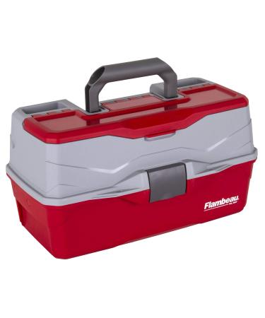Flambeau Outdoors 6383TB 3-Tray - Classic Tray Tackle Box - Red/Gray