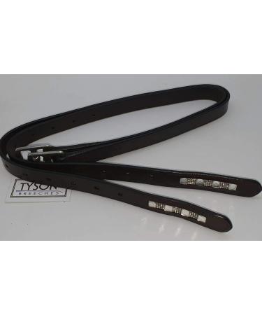 Children's Stirrup Strings Leather Glittering Big Liz - Brown Black 100/110/120 cm Straps | Tysons (120 cm Dark Brown) - Buy Online on SooperMarket.com
