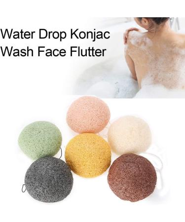 Filfeel 6-Piece Konjac Facial Sponge Set - Gentle Exfoliating & Cleansing Sponges for Skin Care - Round Shape - Buy Online on SooperMarket.com