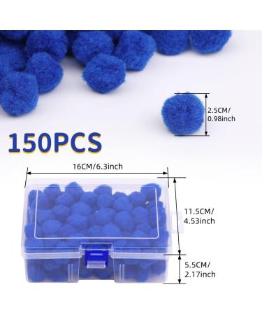 150 Blue 1 Inch Pom Poms for Crafts - Creative Decorations & DIY Projects - Buy Online on SooperMarket.com