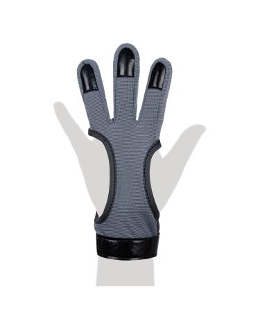 VISEMAN Archery Gloves, Fingers Tabs, Archery Protective Gear Accessories, Archery Training Tool, Outdoor Archery Gloves Shooting Hunting Targeting, Compound Recurve Bow and Arrow Protector Large Gray