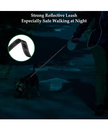 Etaccu Rollerin Retractable Dog Leash - 5m Reflective Non-Slip Handle One-Button Block For Medium & Large Dogs Up to 50kg (Blue) - International Shipping Available - Buy Online on SooperMarket.com