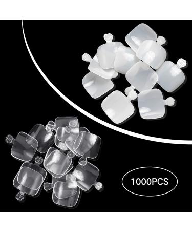 AORAEM 1000PCS False Toenails - Clear and Natural Full Cover Press On Toe Nails - 10 Sizes with Box for Acrylic Tips and Nail Art - Buy Online on SooperMarket.com