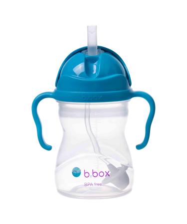 B.Box drinking clerk for every angle |Flip-top heavy straw handle leak-proof |BPA-free & for dishwasher |From 6 m |240 ml (8 oz) cobalt (matt lid)