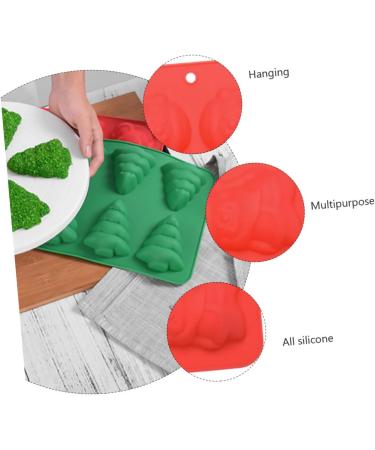 Didiseaon 2pcs Christmas Baking Molds Christmas Silicone Mold Christmas Cake Pan Santa Claus Cake Mold Fruit Tart Mold Silicone Candle Mold Ice Cubes Trays Dessert Silicone Candy Mini Fudge - Buy Online on SooperMarket.com