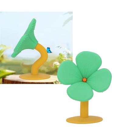 Silicone Baby Teething Toy Teether for Gum Pain Relief - Green Orange - Buy Online on SooperMarket.com