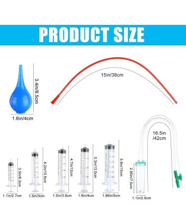 Puppy Kitten Feeding Tube Kit Includes 5 Pcs Kitten Feeding 5 ML 10 ML 20 ML 30 ML 60 ML 4 Pcs Red Feeding Tubes 1Pcs Rubber Suction Device and Air Blowing for Newborn Animals(11Pack) - Buy Online on SooperMarket.com