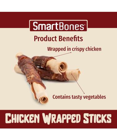 Smartbones 9 Mini Chicken Wrapped Sticks Rawhide Free Chew Dog Treats Chicken 112 g (Pack of 1) - Buy Online on SooperMarket.com