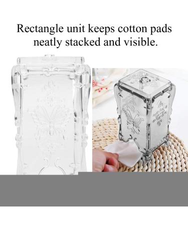 Cosmetic Makeup Cotton Pads Organizer & Nail Art Storage Box | Transparent Cotton Wipe Holder - Buy Online on SooperMarket.com