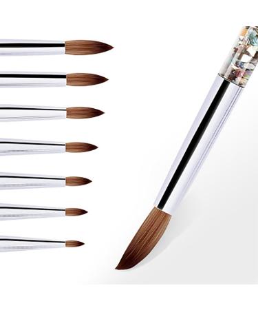 Fivetwofive 2Pc Rose Gold Kolinsky Sable Acrylic Nail Brush with Liquid Flow Glitter Nail Art Brush for Nail Art Tool 10 - Buy Online on SooperMarket.com