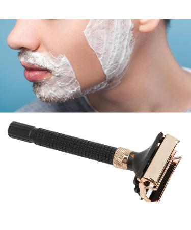 Double Edge Metal Safety Razor Handle - Reusable Grip Manual Shaver for Men & Women - Durable & Stylish Black - Buy Online on SooperMarket.com