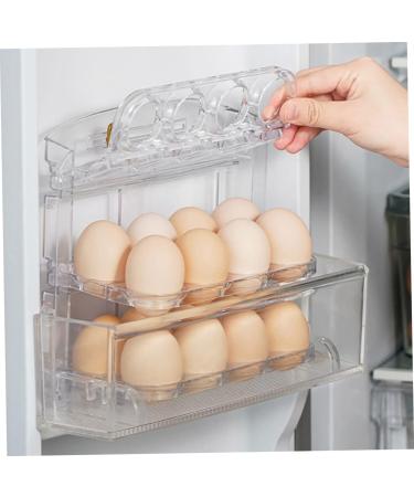 OSALADI Kitchen Accessories 3pcs Egg Storage Box Egg Holder for Fridge Eggs Egg Holder for re-usable - Buy Online on SooperMarket.com