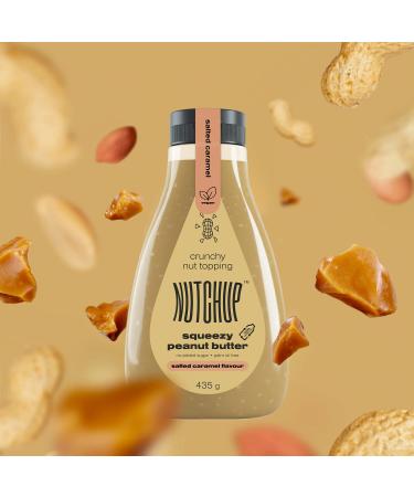 Nutchup Peanut Butter Squeeze Bottle - Creamy Nut Topping for Pancakes Waffles Ice Cream & Pizza | 435g Salty Caramel Delicacy - Buy Online on SooperMarket.com