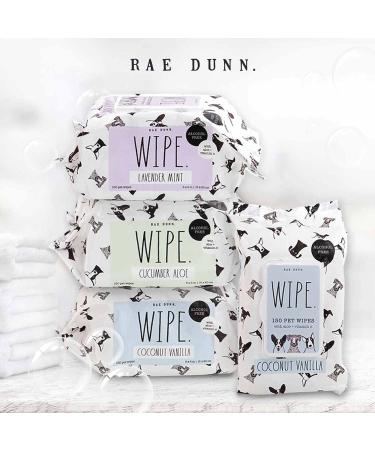 Rae Dunn Dog Wipes with Oatmeal, Aloe & Vitamin E - 150-Count Coconut Vanilla Paw Wipes | Pet Supplies for Grooming - Buy Online on SooperMarket.com