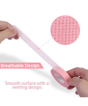 Vaktop Lash Tape Set - 6 Rolls with Tweezers & Scissors for Eyelash Extensions | Breathable & Stylish Pink Lash Tape (0.5 inch x 10 Yards) - Buy Online on SooperMarket.com