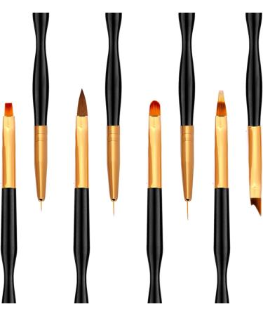 Yoezuo Nail Art Brush Set - 4 Double Ended Brushes for UV Gel Paint & Manicure DIY - Buy Online on SooperMarket.com