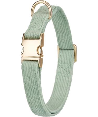 Yudote Ultra-Like Dog Collar for Small Dogs - Natural Cotton Cord for Sensitive Skin - Sage Green (1-Pack) - Buy Online on SooperMarket.com