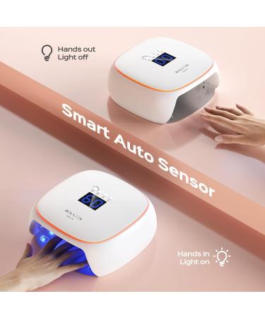 BOLASEN 60W LED Nail Lamp - Professional Gel Nail Dryer with Ceramic Tech No UV Damage Quick Drying Atmosphere Light & Metal Base - Buy Online on SooperMarket.com