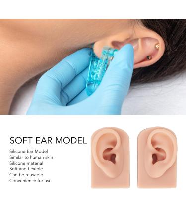 Soft Silicone Ear Model 1 Pair | Stretchable for Teaching & Medical Training | Medium Skin Tone - Buy Online on SooperMarket.com
