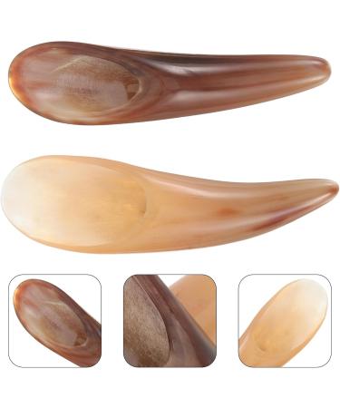Buy FRCOLOR Ox Horn Gua Sha Stone Massage Tools - 2pcs Scraper Set for Facial & Body Relief | International Shipping - Buy Online on SooperMarket.com