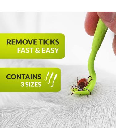 Zrilubkrelz Tick Tongs Tick Remover Set - Premium Tick Protection for Dogs, Cats, Horses - 3 Tick Levers Included - Buy Online on SooperMarket.com