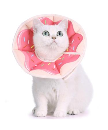 Supet Rewrise cat adjustable hencerace cat collar restoring collar collar Cone after surgery and injuries (donuts s) s (neck: 14-23cm) donate