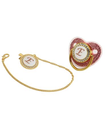 Ergonomic Golden Rhinestone Baby Pacifier - Light & Flexible Design for Comfort - Buy Online on SooperMarket.com