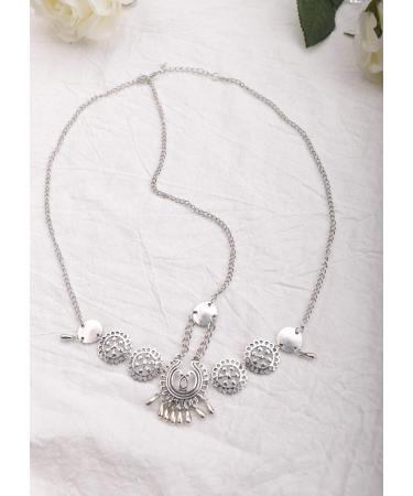Missgrace Bohemian Vintage Silver Headband with Tassels & Pearls for Women and Girls - Buy Online on SooperMarket.com