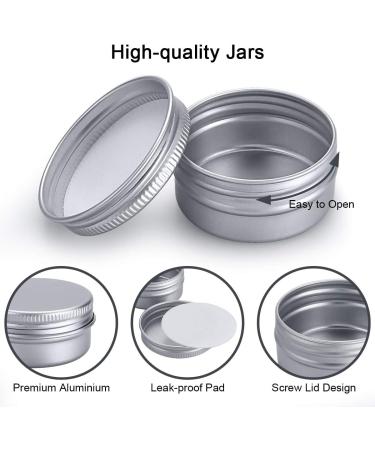 30 Pack Aluminum Travel Jars - 20ml Round Cream Containers for Lotion Masks & Nail Art | Reusable & Durable - Buy Online on SooperMarket.com