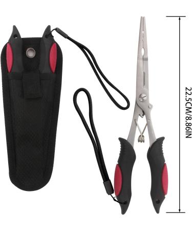 Hikary Long Nose Fishing Pliers - Stainless Steel Hook Remover & Braid Cutter - 8.8inches - Buy Online on SooperMarket.com