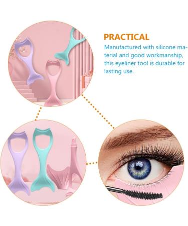 KALLORY Eyeliner Applicator Tool Pink Women Upper Multi-function Eyelash and Protector -in- Compact Separator Detachable Comb - Buy Online on SooperMarket.com