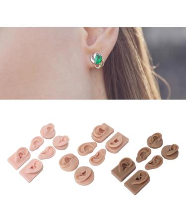3 Pairs of Silicone Ear Models for Otoplasty & Acupuncture - Soft Flexible Jewelry Display & Piercing Practice - Buy Online on SooperMarket.com