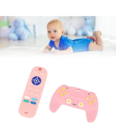 2er-Pack Silicone Baby Bite Rings - Educational Chew Sensory Toys in Pink for Teething & Play - Buy Online on SooperMarket.com