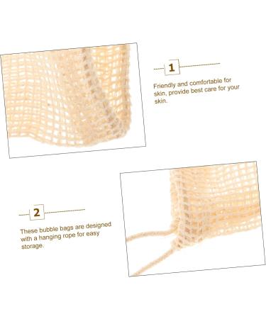 Baluue 6pcs Soap Bag Toilet Soap Pouch Exfoliating Soap Pocket Bar Soap Pouch Soap Storage Bag Beige Sisal - Buy Online on SooperMarket.com