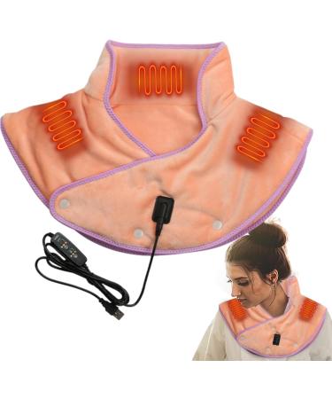 Puzzlegame Neckenheizkissen - Fast Heating Scarf & Shoulder Warmer for Neck Pain Relief | 3 Heating Levels Safe & Comfortable for Men & Women - Pink - Buy Online on SooperMarket.com