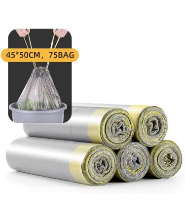 RTBQJ-At 12L Trash Bags with Handle - Tear-Resistant Liquid-Tight Opaque Garbage Bags + Fixing Tape (45x50cm 75 Pieces) - Ideal for International Shipping - Buy Online on SooperMarket.com
