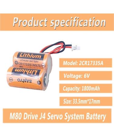 Buy 8 Pack 6V MR-BAT6V1 2CR17335A WK17 Battery for M80 Driver/MR-J4 Servo System - 1800mAh | International Shipping Available - Buy Online on SooperMarket.com