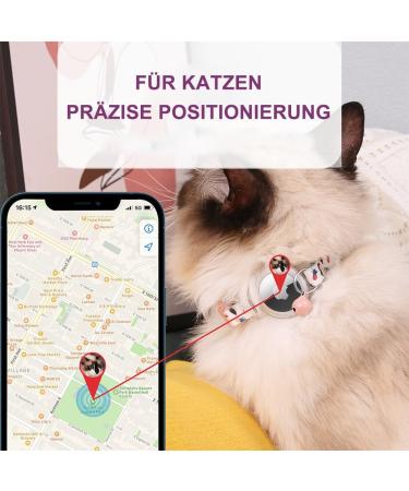 Mouyou Airtag Cat Collar - Adjustable Soft Nylon with Bell & Silicone Holder | Cute Animal Pattern | International Shipping - Buy Online on SooperMarket.com