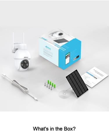 ANRAN 2K Wireless Solar Security Camera | 360 View, Smart Siren, Spotlights | Color Night Vision, AI Human Detection | 2-Way Talk, Alexa Compatible | Q3 White - 3MP - Buy Online on SooperMarket.com