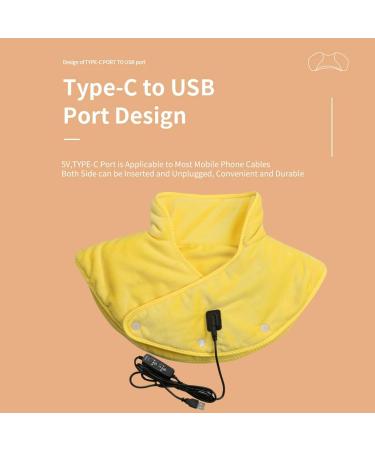 Aznever Heating Pillows for Shoulders - Fast Heating Warm Scarf | 3 Levels | Safe Heated Shoulder Warmer for Men & Women - Yellow - Buy Online on SooperMarket.com