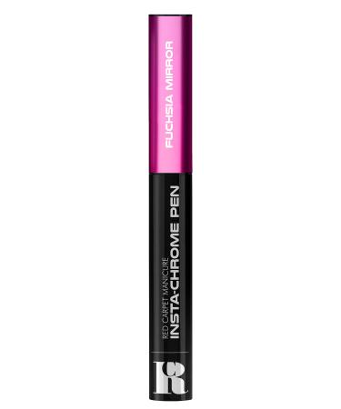Red Carpet Manicure Insta-Chrome Pen for Mirror Nails | Easy Rub-On Application | Multiple Looks Over Light & Dark Colors | Fuchsia Mirror | 0.02 Oz.