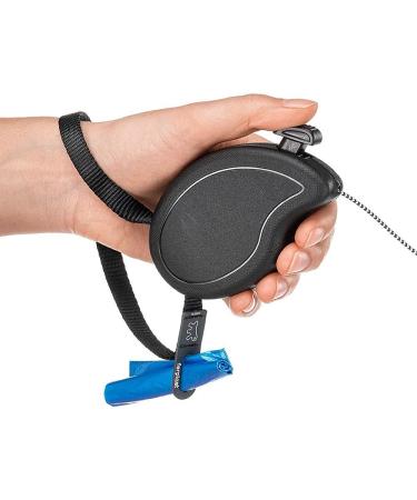 Ferplast Flippy One Dog Leash - Extendable Roller Leash for Small Dogs up to 8kg | 3m Cord with Locking Button - Black - Buy Online on SooperMarket.com