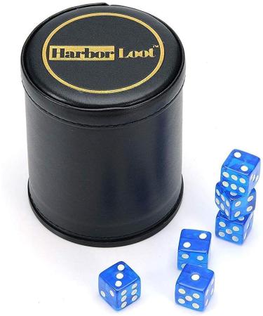 Harbor Loot Blue Dice Shaker Cup and Set of Six Translucent Dice - Buy Online on SooperMarket.com