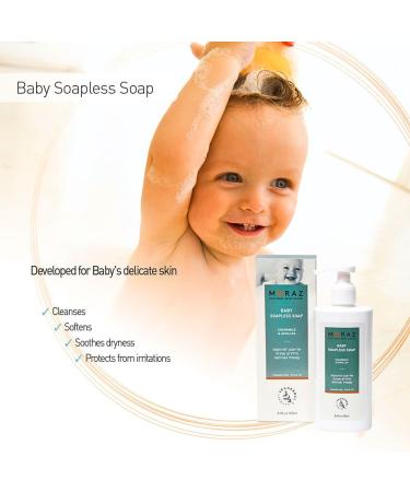 Moraz Baby Soapless Soap - Herbal Gentle Wash for Sensitive Skin with Chamomile - 8.5 oz - Buy Online on SooperMarket.com