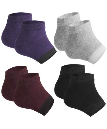 4 pairs of moisturizing heel socks Sourceton Open Toe Socken Cracked Gel Heel Socken Toless Cooling Heel Repair Socks for Women