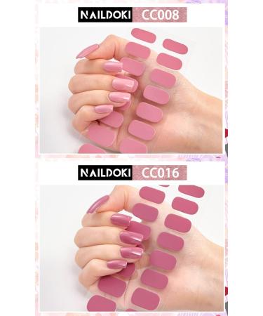 NAILDOKI Nail Stickers - 12 Sheets x 16 Pieces Full Wraps - Self-Adhesive Gel Nail Art Decals for Women and Girls - Buy Online on SooperMarket.com