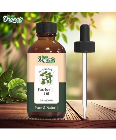 Organic Zing Patchouli Oil Pure & Natural for Skin Face Hair Care Aroma Therapy Diffuser Conditioner - 30ml - Buy Online on SooperMarket.com