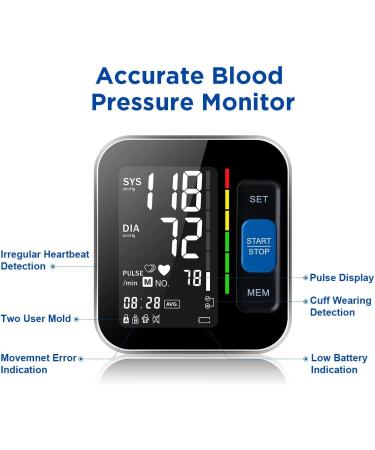 Digital Upper Arm Blood Pressure Monitor with Large LED Backlit Display - Adjustable Cuff & Memory - Carrying Case Included - Buy Online on SooperMarket.com